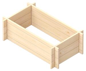 Vysoký záhon Multibox, dřevo, 79 × 39,5 × 29,5 cm, přírodní