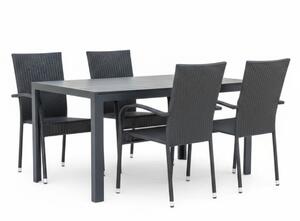 Vikio Zahradní ratanový set 150x90 pro 4 osoby DT255 antracit