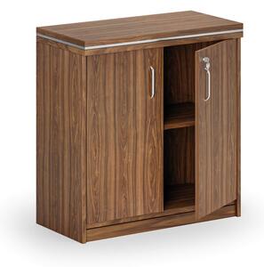Kancelářská skříň ARRISTO LUX, 800 x 400 x 836 mm, ořech