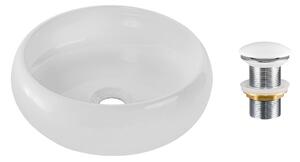 Comad Sada keramického umyvadla na desku s výpustí WIKI 36 cm bílá