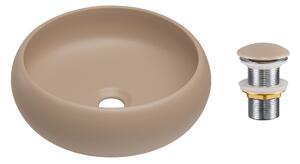 Comad Sada keramického umyvadla s výpustí WIKI 36 cm cappuccino