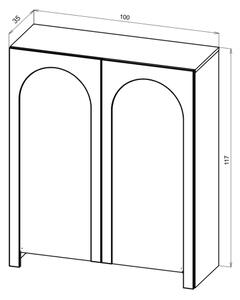 Komoda NIO 100x117x35 cm antracit