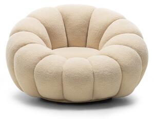 Hector Designové relaxační křeslo VENEZIA 100 cm bouclé béžové