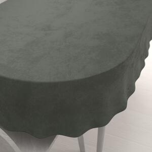 Biante Sametový oválný ubrus Velvet Premium SVP-021 Tmavě šedozelený 50x100 cm