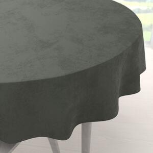 Biante Sametový kulatý ubrus Velvet Premium SVP-021 Tmavě šedozelený Ø 130 cm