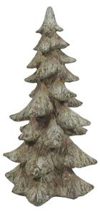 Hnědo-zelená vánoční dekorace stromeček VanNess – 19x18x36 cm