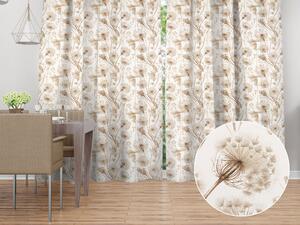 Biante Bavlněný závěs Sandra SA-518 Podzimní pampelišky na bílém 150x140 cm