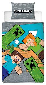 Minecraft Dětské ložní povlečení, 140 x 200 cm, 70 x 90 cm (šedá) (100376920002)