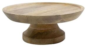 Přírodní dřevěný podnos na dort na noze Wood Cake Chic - Ø 25*10 cm - Mars & More