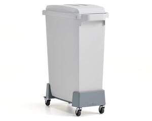 AJ Produkty Koš na tříděný odpad OLIVER, 60 l, šedé víko + vozík
