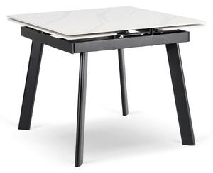 JAKS Rozkládací keramický jídelní stůl Lares 90 cm – 150 cm bílý mramor