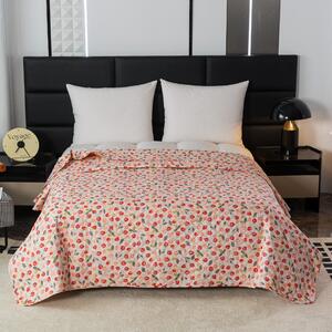 Přehoz na postel se vzorem STRAWBERRY růžový Rozměr: 220 x 240 cm