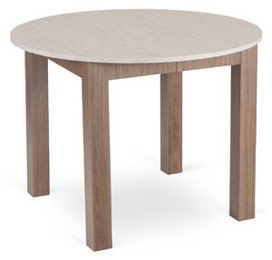 JAKS Kulatý rozkládací jídelní stůl Harry 102–142 cm dub Riviera