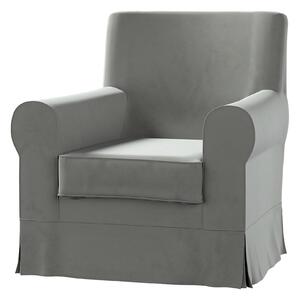 Potah na křeslo IKEA Ektorp Jennylund barva šedá látka lesklé, sametová