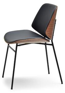 Židle Jordan (ořech tmavý + černá). Akce -10%