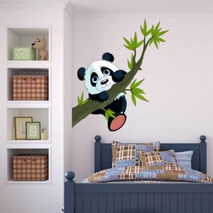 Nástěnná dětská samolepka Ambiance Panda On Branches