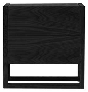 Černá vinotéka z dubového dřeva 59x60 cm NewEst - Woodman