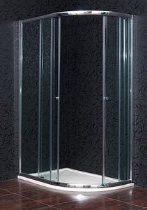 Sprchový kout čtvrtkruhový KLASIK 120 x 90 cm čiré sklo
