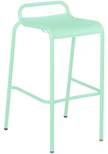 Opálově zelená kovová barová židle Fermob Luxembourg 79 cm