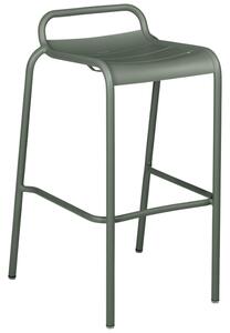 Šedozelená kovová barová židle Fermob Luxembourg 79 cm