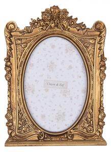 Zlatý fotorámeček Glimstof – na fotografii o rozměru 10x15 cm