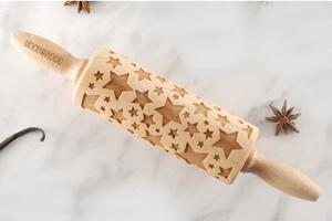 Mood for Wood Embosovaný váleček na těsto - Stars MFW121