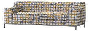 Potah na pohovku IKEA Kramfors 3-místná barva modrá látka pletený vzor, vzorované