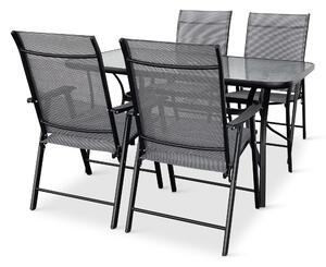 Zahradní set PORTO 140cm + 4x židle SOLANO skládací