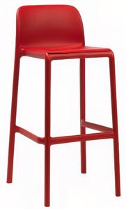 Nardi Červená plastová barová židle Faro 76 cm
