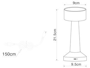 Globo 58447W - LED Stmívatelná dotyková stolní lampa ANGELIKA LED/1W/3,7V bílá