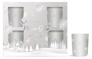 Svíčka ve skle 50x62 mm 6 ks vonná, v dárkové krabičce Snowy Wonderland