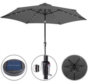 Deuba LED slunečník Miami Ø270 cm - antracit