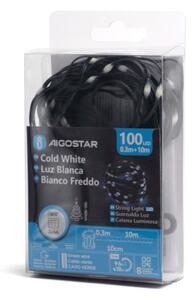 Aigostar - LED Venkovní vánoční řetěz 100xLED/8 funkcí 10,3m IP44 studená bílá