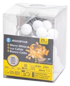 Aigostar-LED Venkovní řetěz 25xLED/3xAA/8 funkcí 2,8 m IP44 teplá bílá