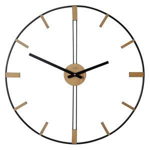 JVD Černo hnědé designové exkluzivní nástěnné hodiny JVD HJ105 (POŠTOVNÉ ZDARMA!! - průměr 57cm)