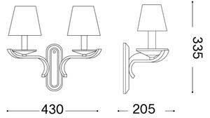 Ideal Lux - Křišťálová nástěnná lampa PEGASO 2xE14/28W/230V lesklý chrom