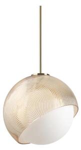 Ideal Lux - Lustr na lanku BLOOM 1xE27/42W/230V pr.30cm zlatá/kouřová béžová