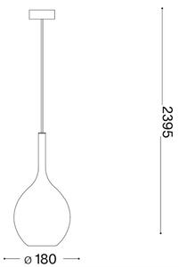Ideal Lux - Lustr na lanku KALIQUE 1xE27/42W/230V pr. 18 cm kouřová černá