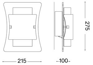 Ideal Lux - Nástěnné svítidlo TRIPLO 1xE27/60W/230V čirá