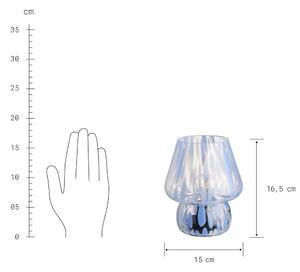 MISS MARBLE LED Lampa 16,5 cm - sv. modrá/bílá