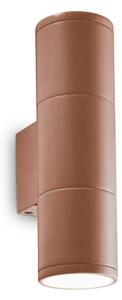 Ideal Lux - Venkovní nástěnné svítidlo GUN 1xGU10/35W/230V 21 cm IP44 hnědá