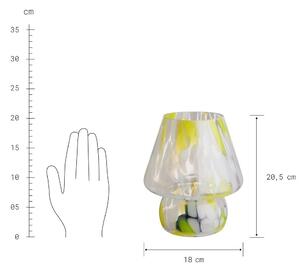 MISS MARBLE LED Lampa 20,5 cm - žlutá/růžová