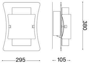 Ideal Lux - Nástěnné svítidlo TRIPLO 2xE27/60W/230V čirá