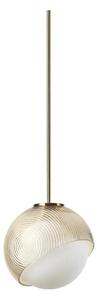 Ideal Lux - Lustr na lanku BLOOM 1xE27/42W/230V pr. 17 cm zlatá/kouřová béžová