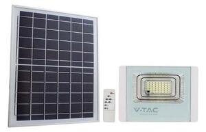 V-TAC Bílý solární LED reflektor 35W, Studená bílá 6000 - 6500K