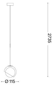 Ideal Lux - LED Lustr na lanku BLOOM 1xG9/3W/230V pr.11,5cm zlatá/kouřová béžová