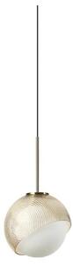 Ideal Lux - LED Lustr na lanku BLOOM 1xG9/3W/230V pr.11,5cm zlatá/kouřová béžová