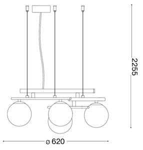 Ideal Lux - LED Lustr na lanku ATLAS 4xG9/3W/230V černá