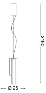 Ideal Lux - LED Stm lustr na lanku DORICA 3xLED/9W/230V CRI 90 pr. 9,5 cm mosaz