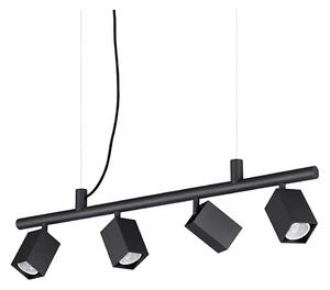 Ideal Lux - LED Lustr na lanku DYNAMITE 4xGU10/7W/230V CRI 90 černá